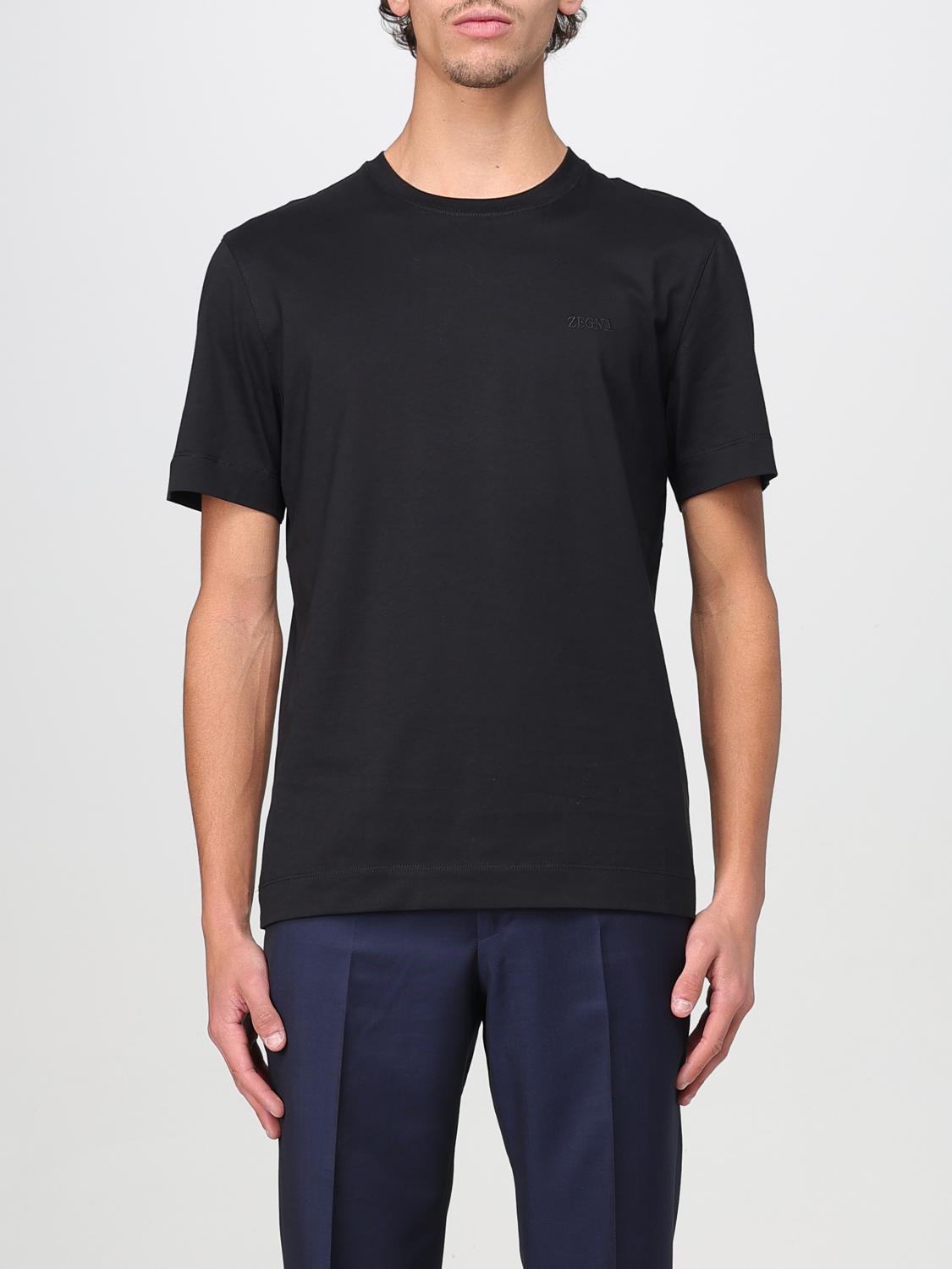 Zegna Silk And Cotton T-shirt In Black