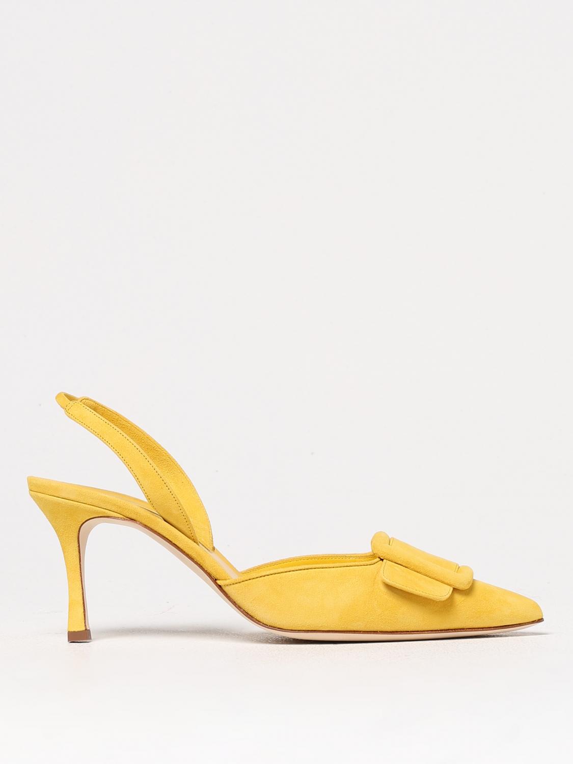 Shop Manolo Blahnik Pumps Woman Color Yellow