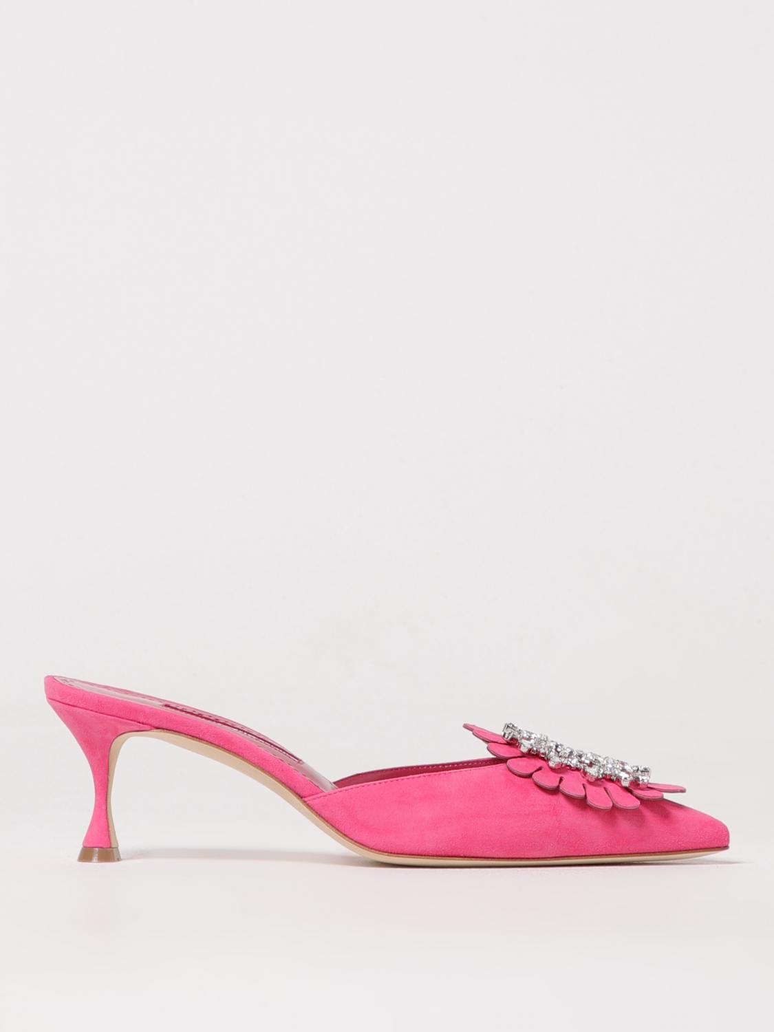 Manolo Blahnik Pink Shogmu Mules