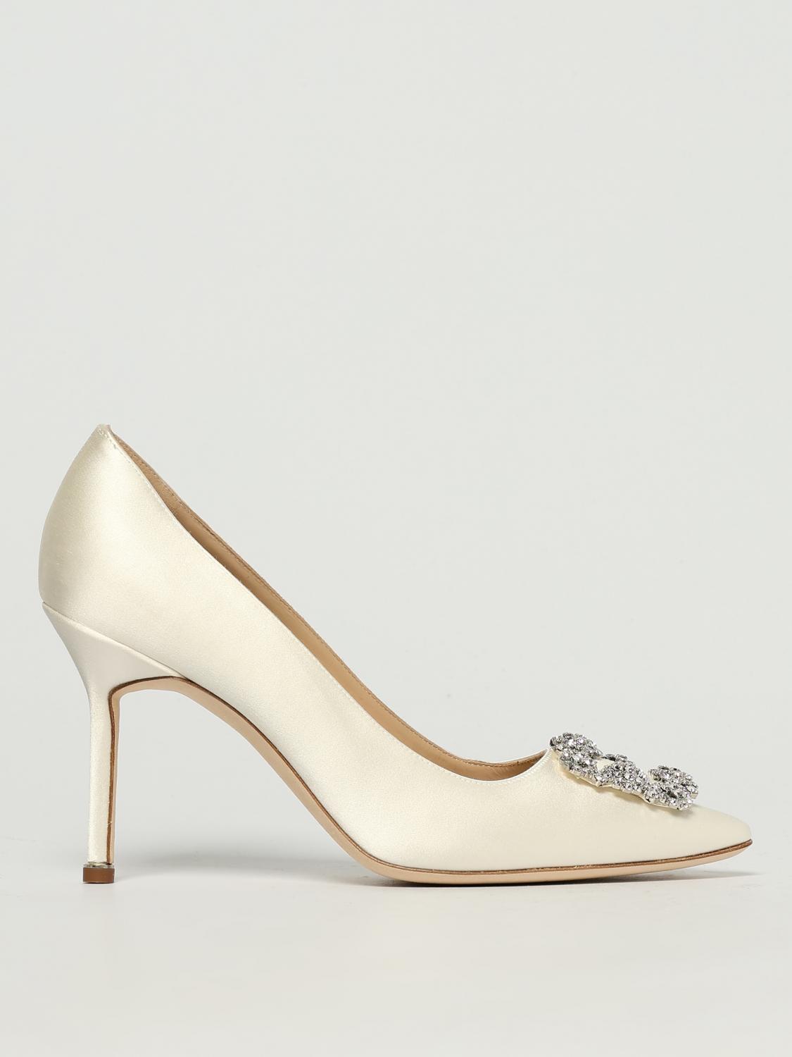 Manolo Blahnik Pumps Woman Color Cream