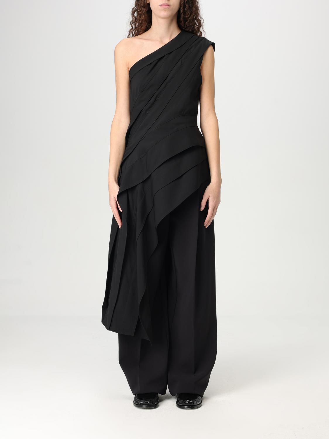 Bottega Veneta Draped Asymmetric Crepe One-shoulder Top In Black