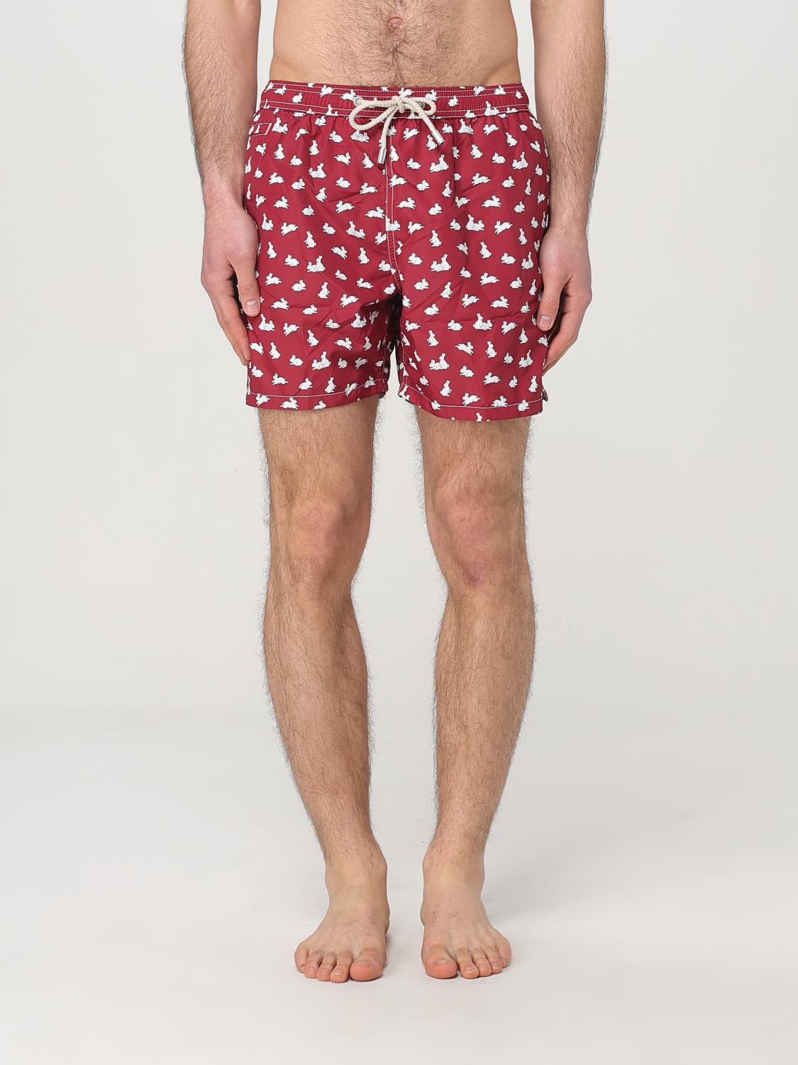 Mc2 Saint Barth Swimsuit Men Color Burgundy In Burgundy