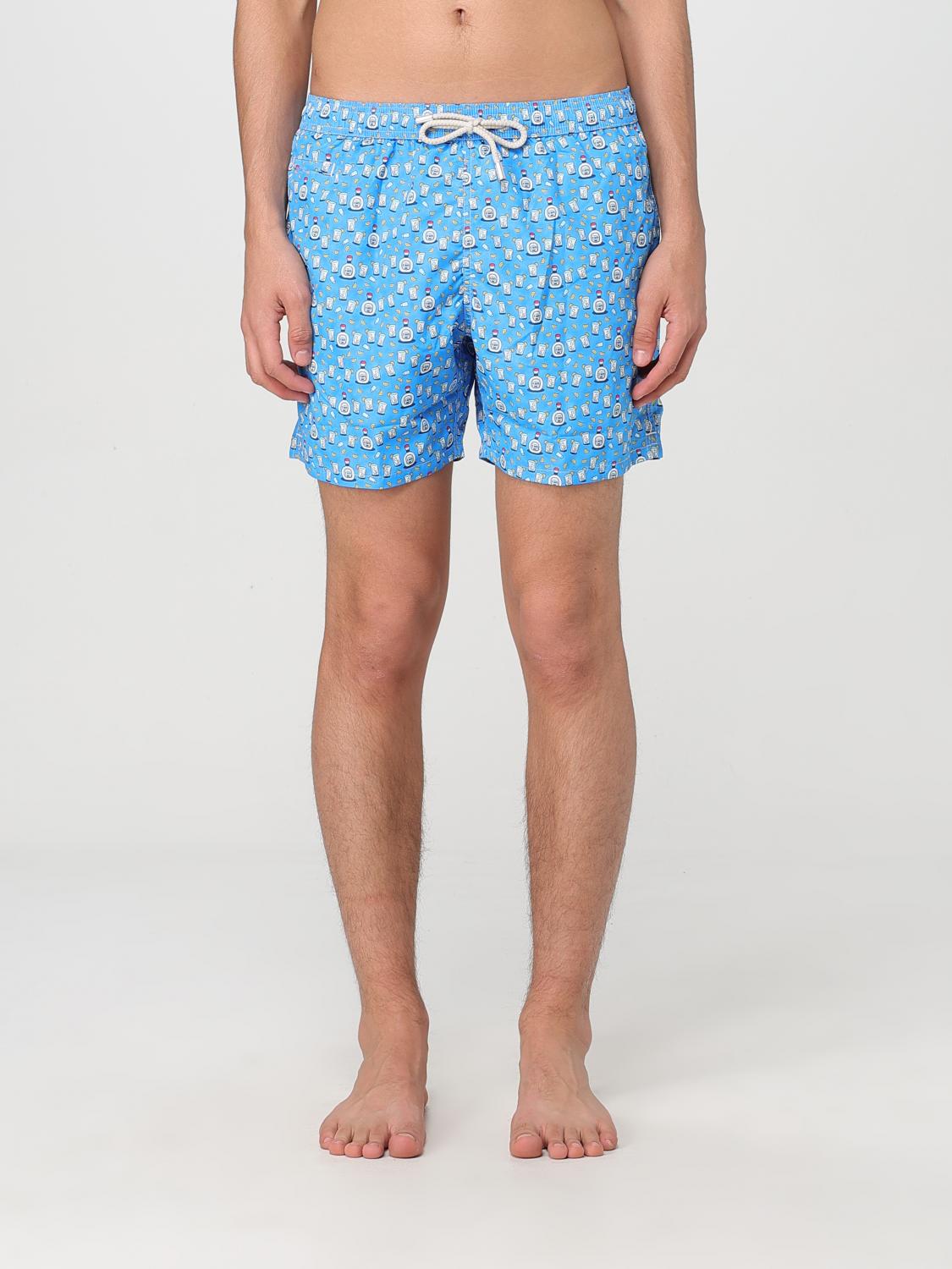 Mc2 Saint Barth Swimsuit Men Color Gnawed Blue In Gnawed Blue