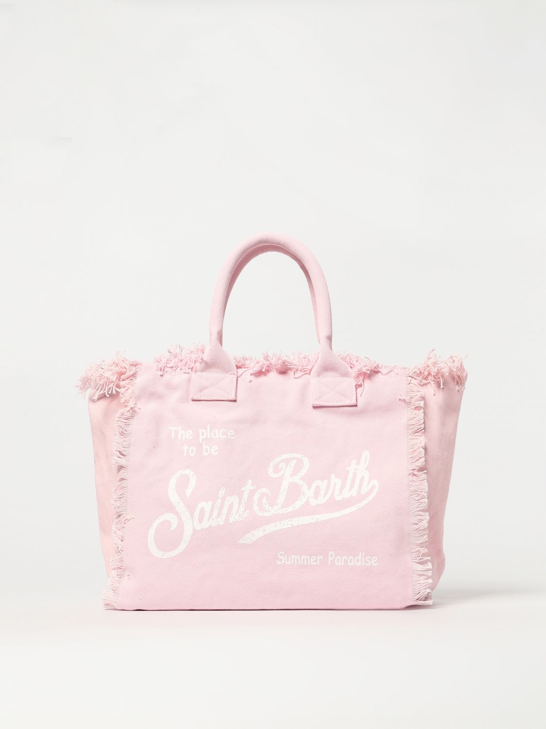 Shop Mc2 Saint Barth Tote Bags Woman Color Blush Pink
