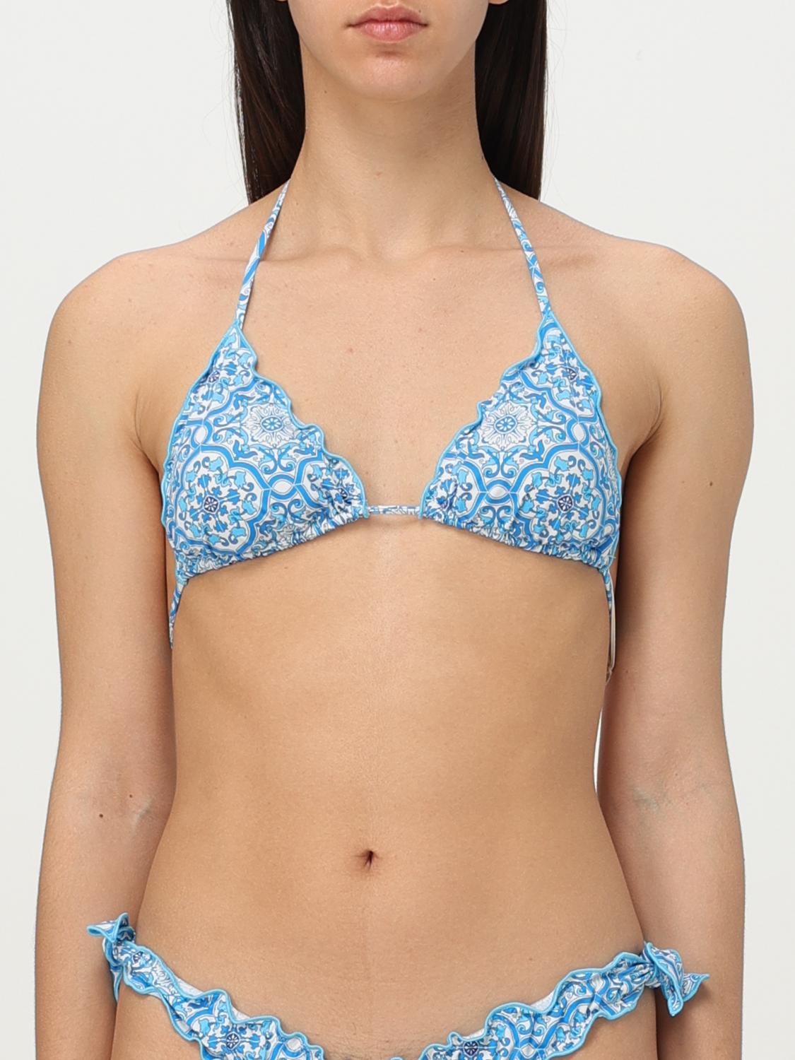 Mc2 Saint Barth Swimsuit  Woman Color Gnawed Blue In Gnawed Blue