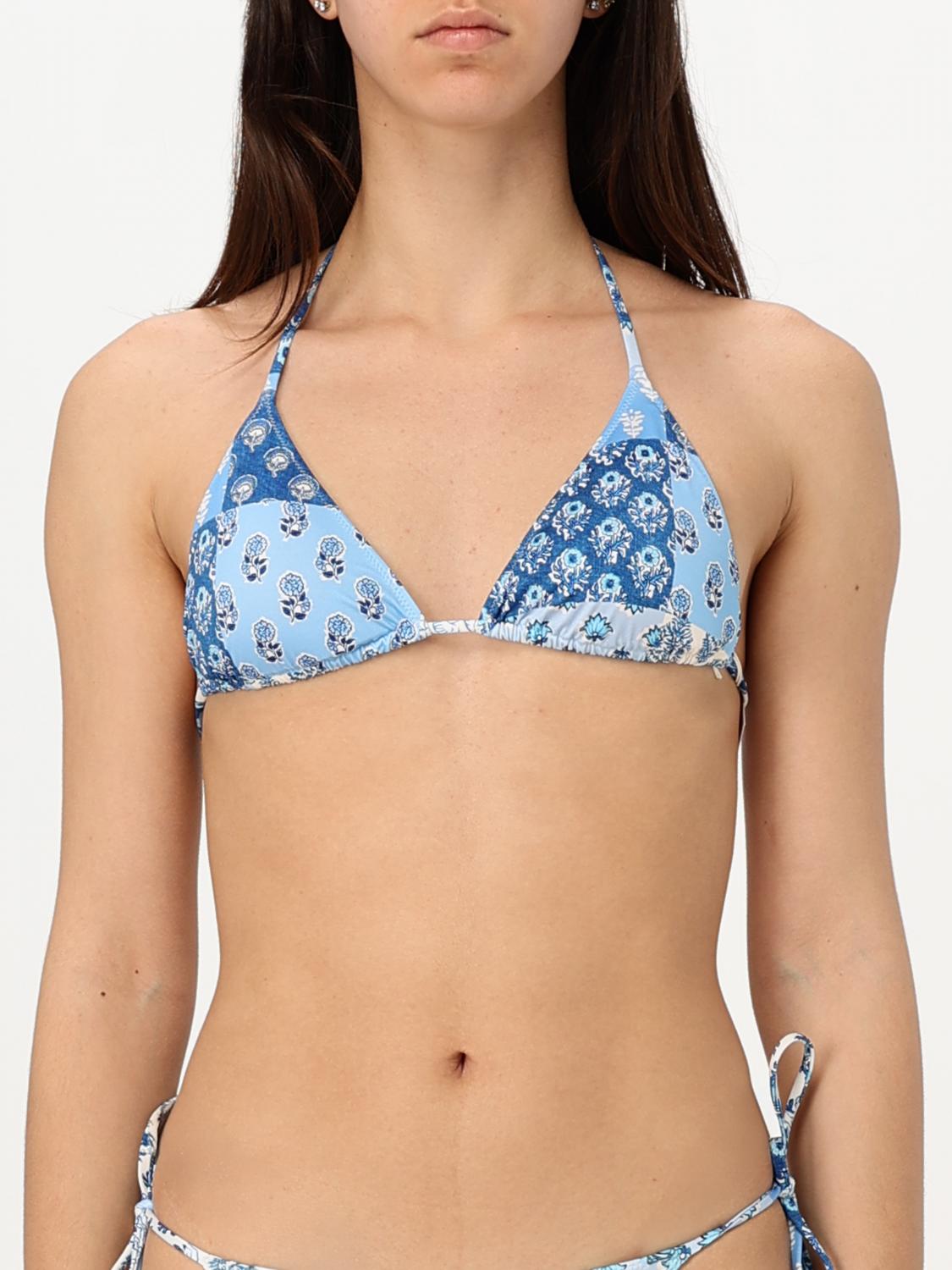 Mc2 Saint Barth Swimsuit Woman Color Gnawed Blue In Gnawed Blue