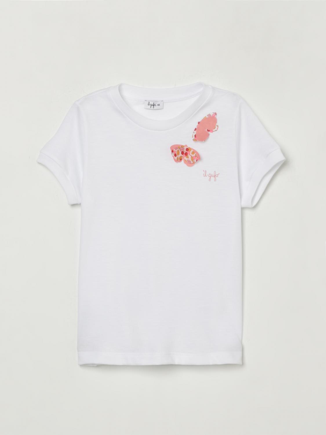 Il Gufo T-shirt In Cotone Con Farfalle