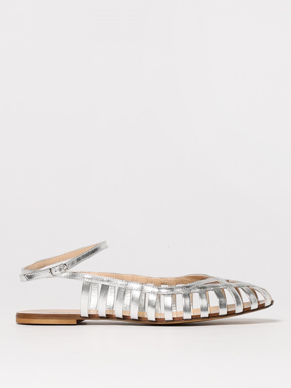 Anna F Flat Sandals . Woman Color Silver In Silver