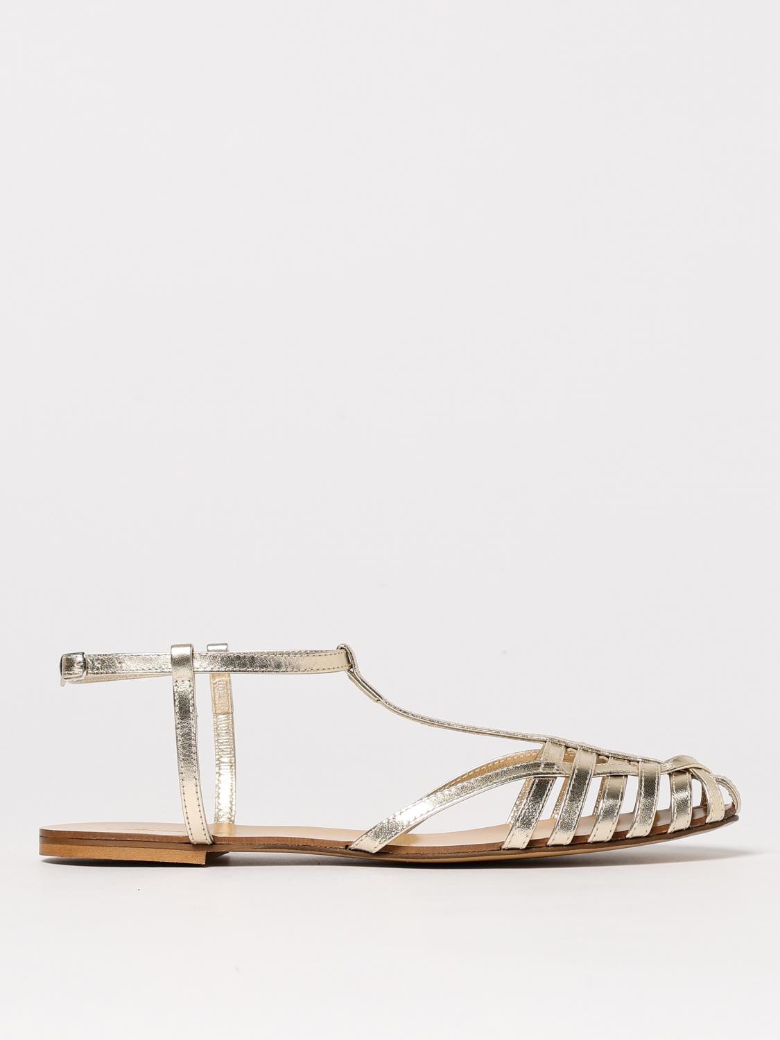 Anna F Flat Sandals . Woman Color Silver In Silver
