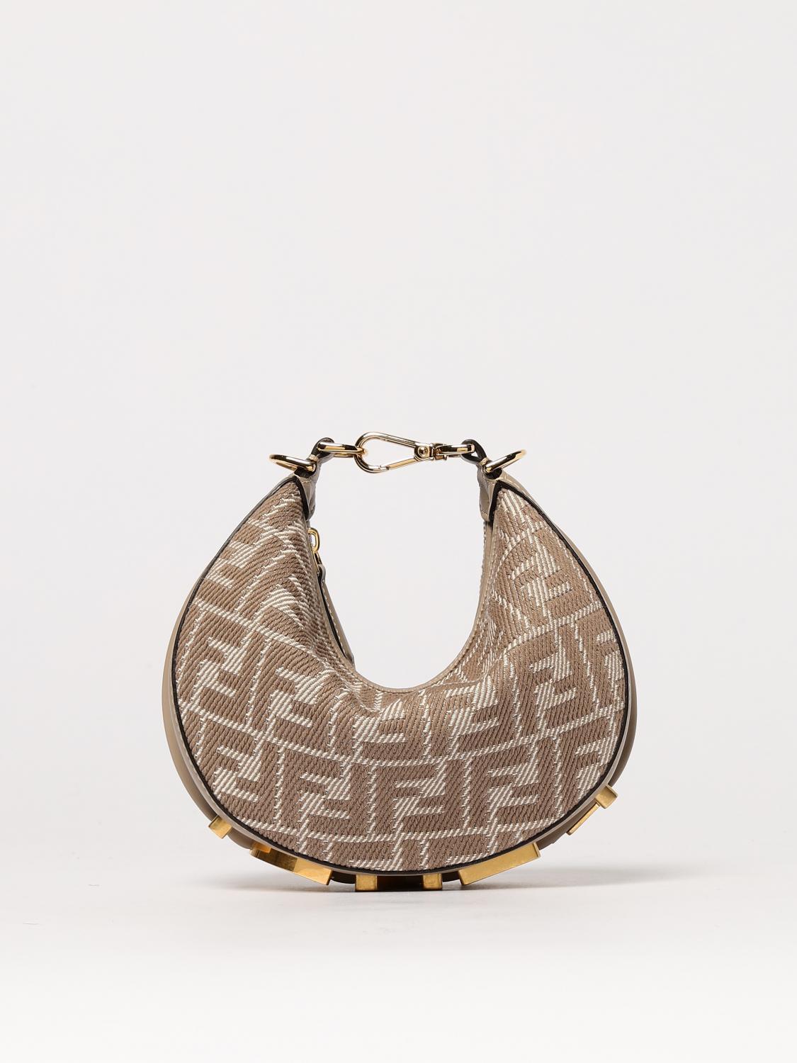 Mini Bag FENDI Woman color Dove Grey