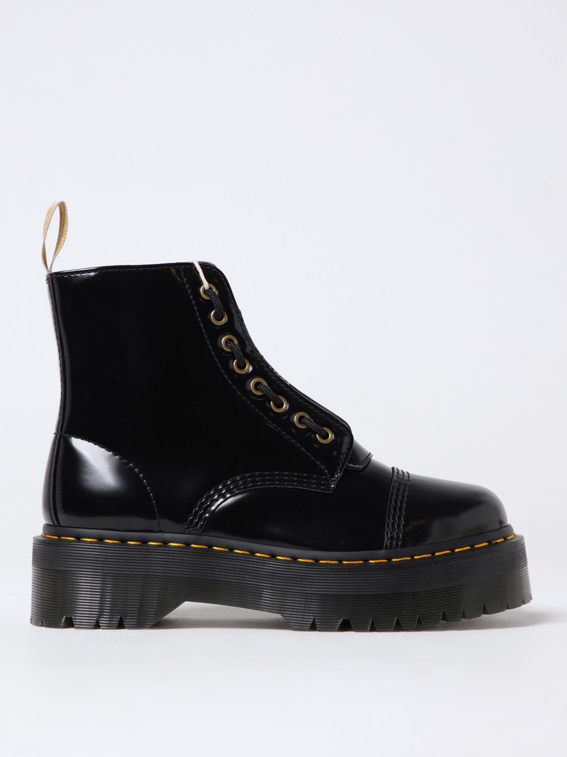 Dr. Martens' Jadon Smooth Leather Platform Boots In Schwarz