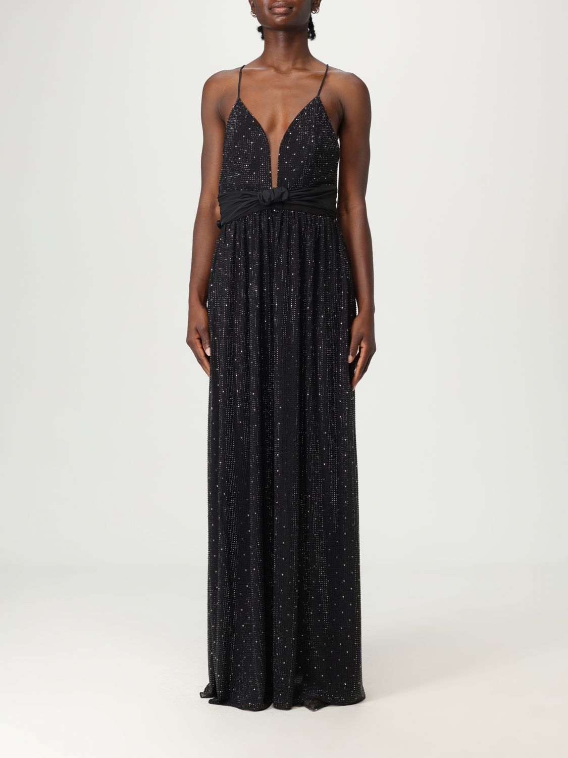 Emporio Armani Suspender Dress In Black