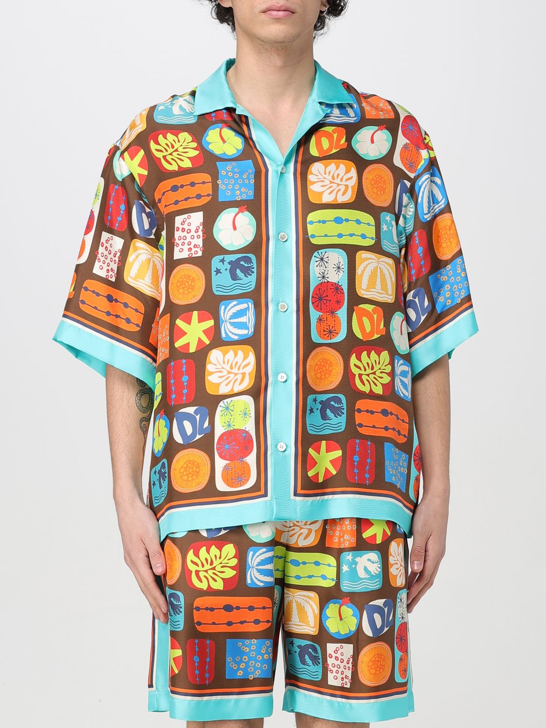 Shop Dsquared2 Shirt Men Color Multicolor
