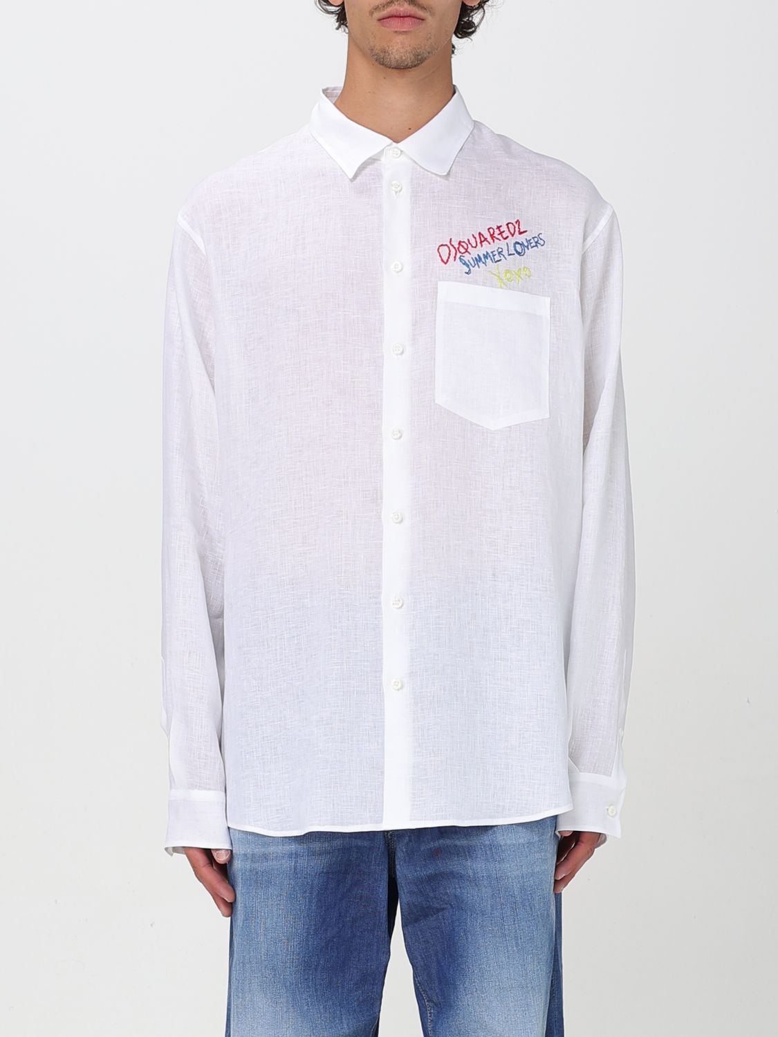 DSQUARED2 SHIRT DSQUARED2 MEN COLOR WHITE 428690001