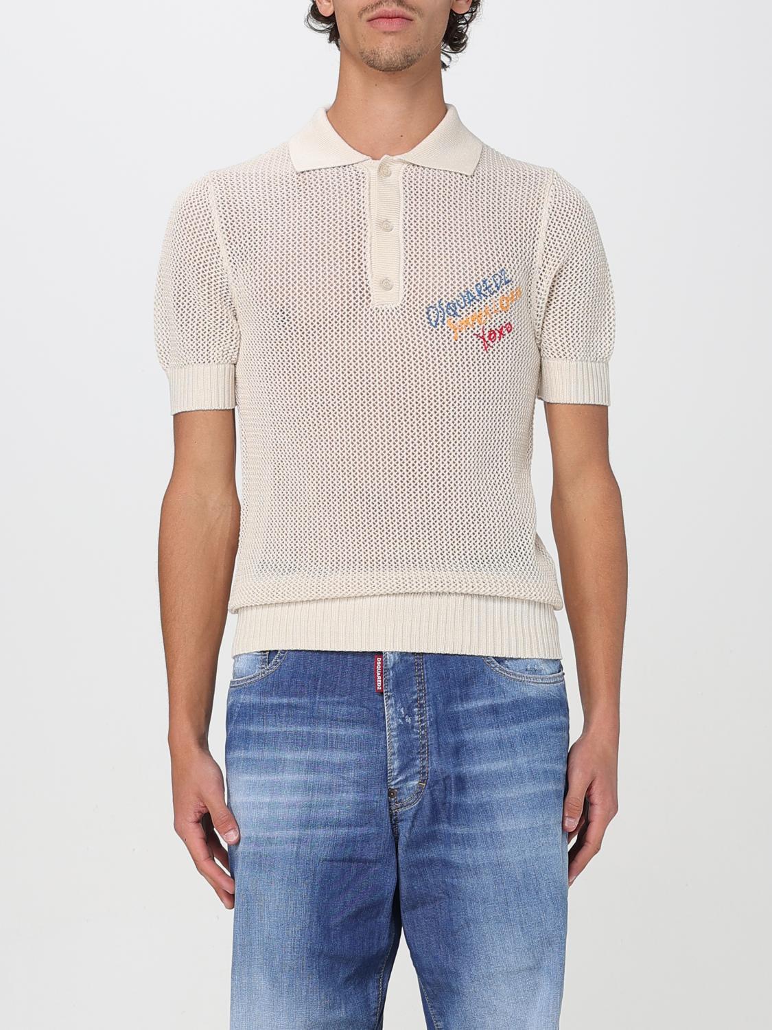 Dsquared2 Polo Shirt Men Color Cream