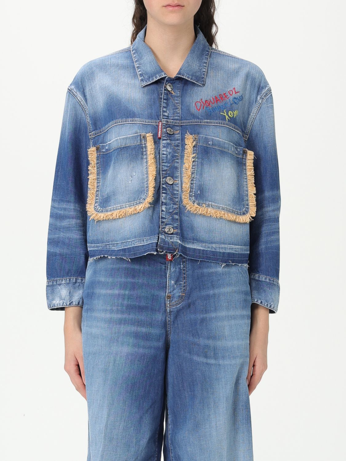 Dsquared2 Jacket Woman Color Denim