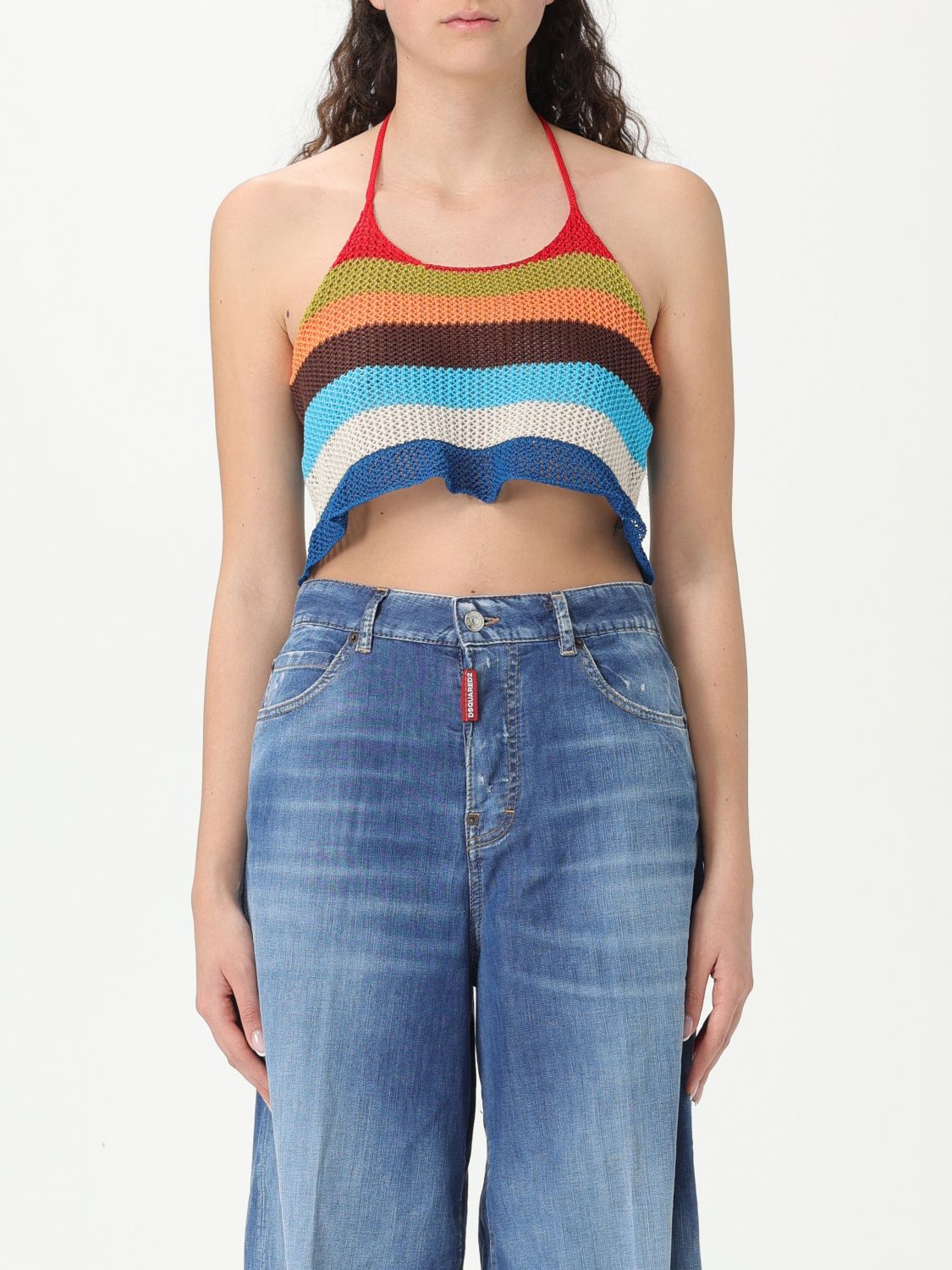 DSQUARED2 TOP DSQUARED2 WOMAN COLOR MULTICOLOR 428699005