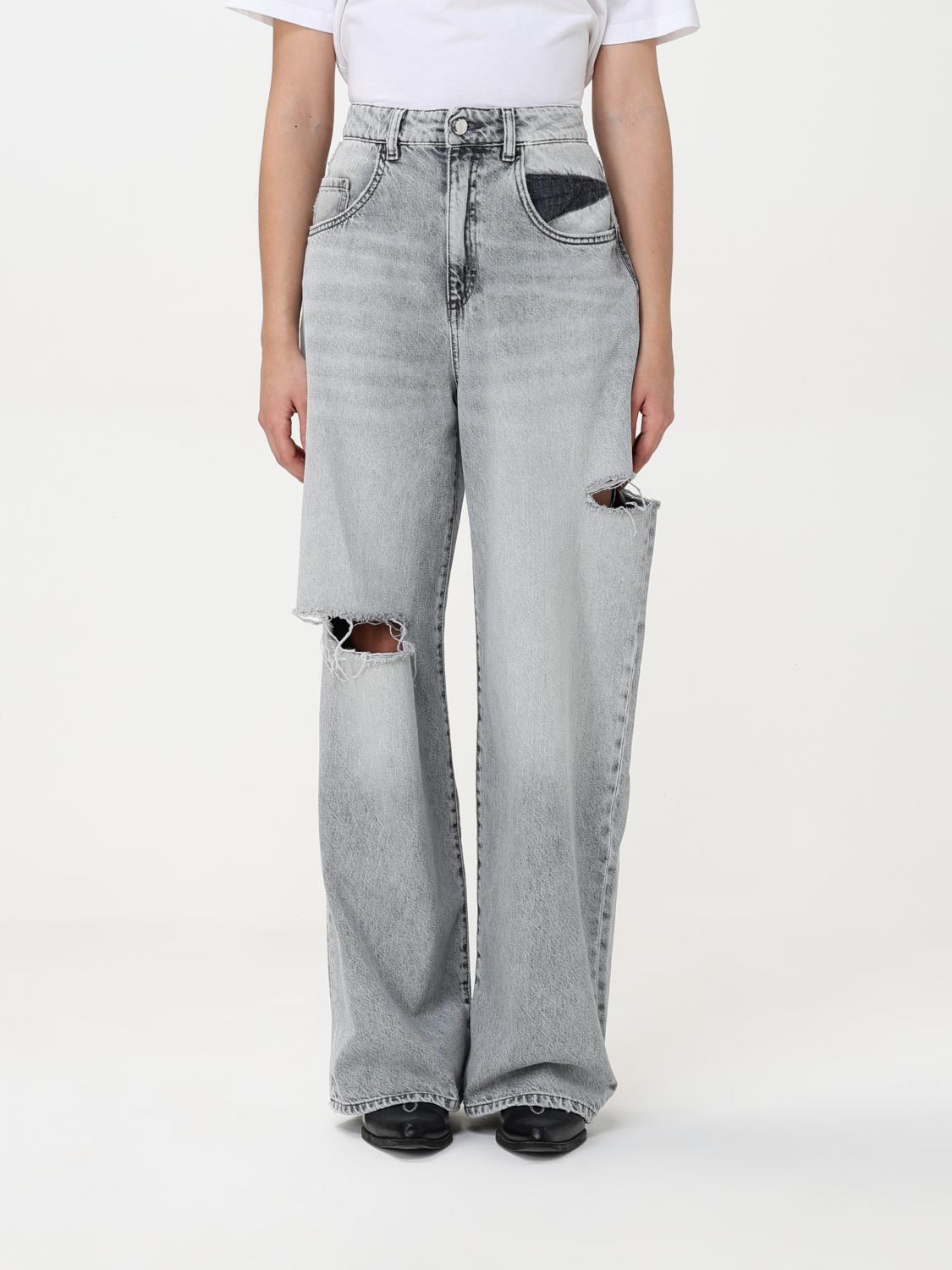 Icon Denim Los Angeles Jeans Woman Color Grey In Grey