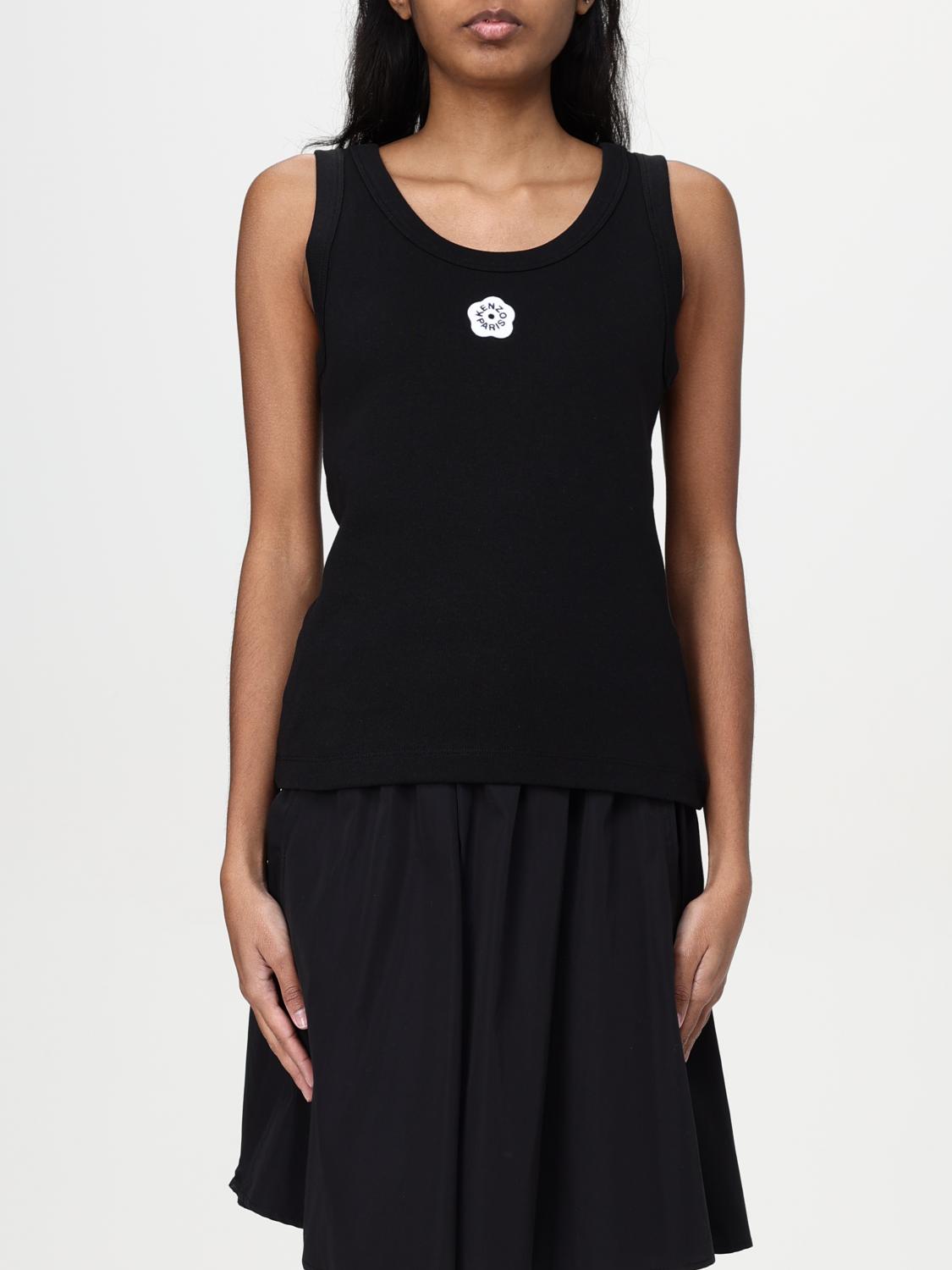 Kenzo Gots Boke Flower 2.0 Embroidered Tank Top In Schwarz
