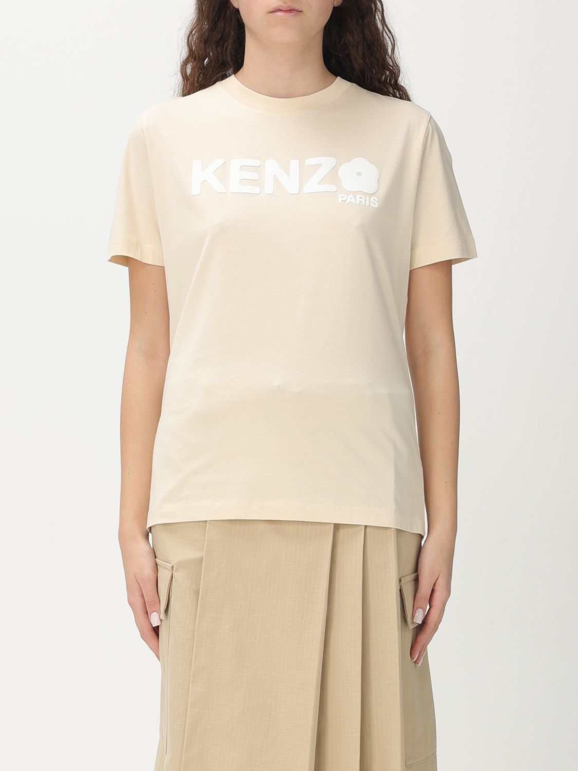 KENZO T-SHIRT KENZO WOMAN COLOR CREAM 428907078