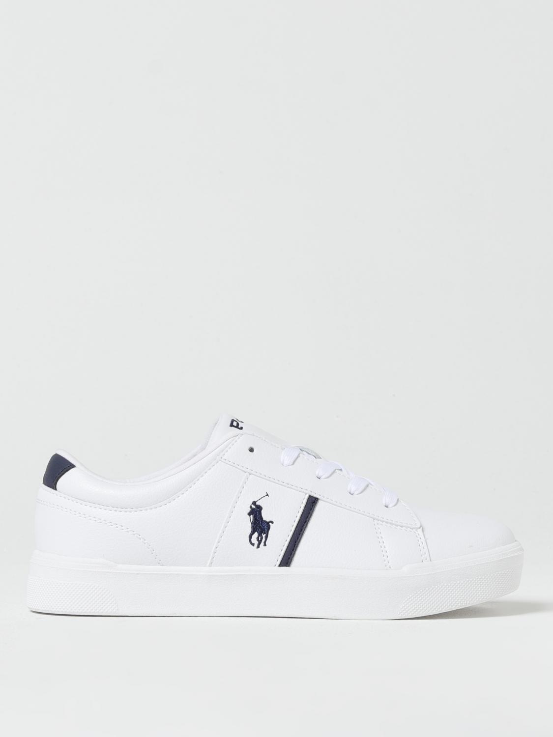 Polo Ralph Lauren Polo Pony Round-toe Sneakers In Weiss
