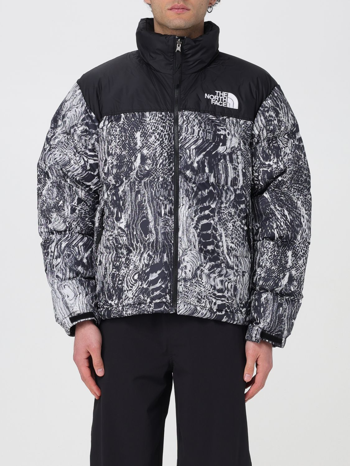 The North Face Mens 1996 Retro Nuptse High-neck Shell-down Jacket Black