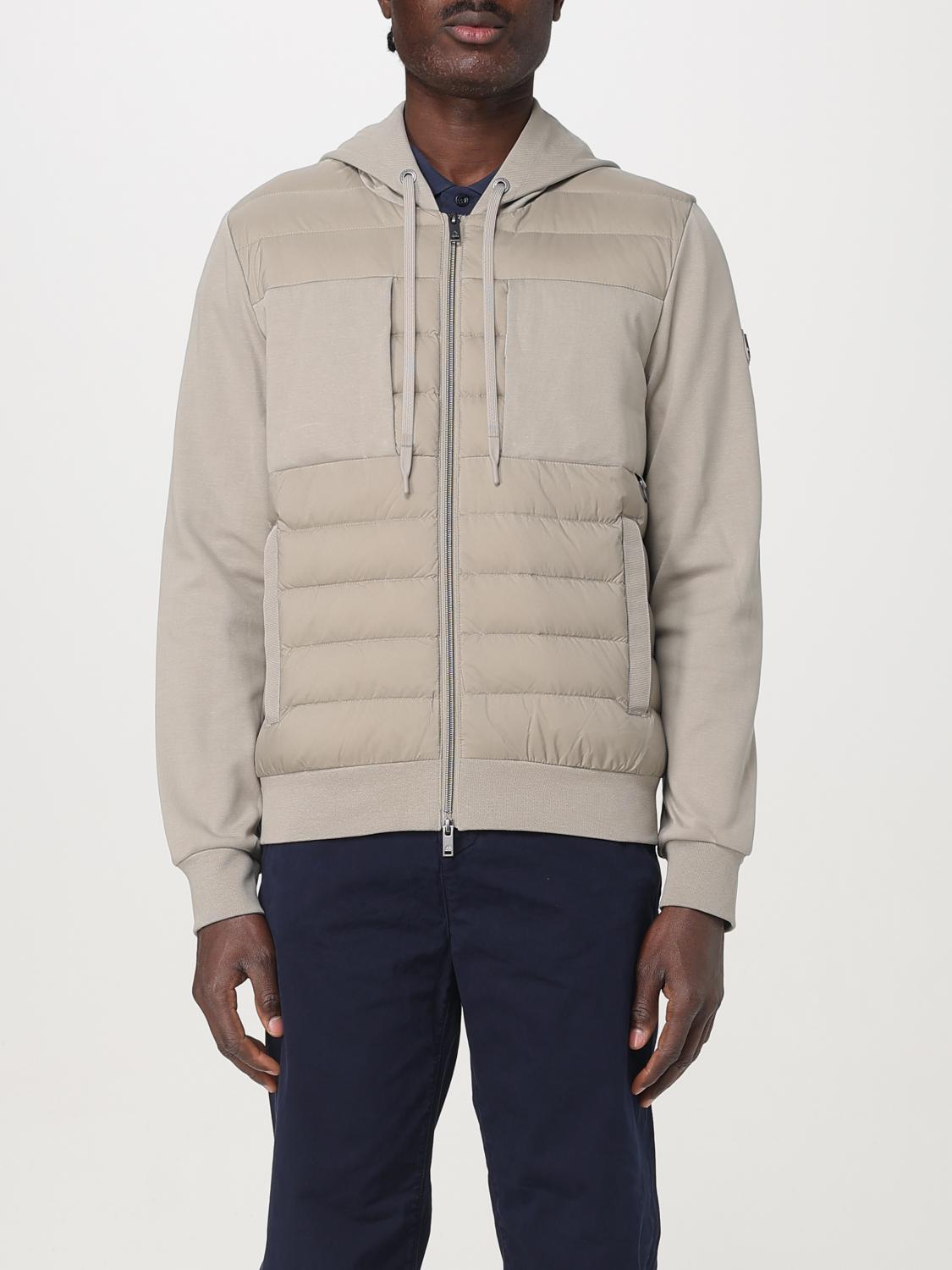 Moose Knuckles Long Sleeve Down Jacket In Beige