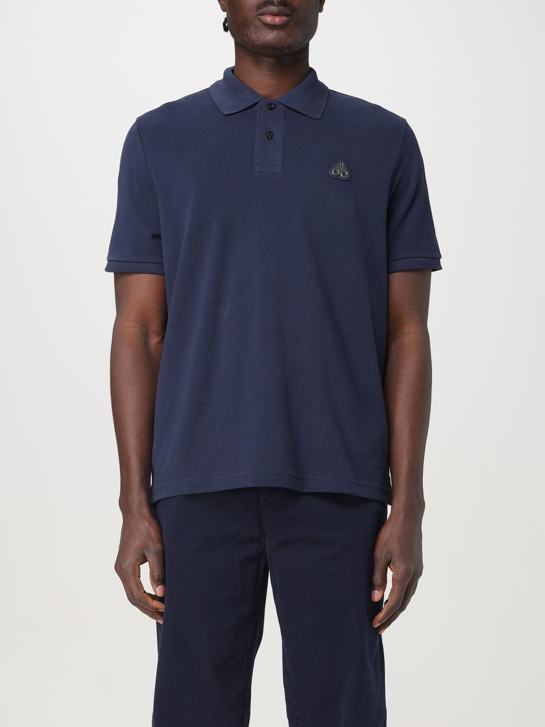 Moose Knuckles Polo Shirt Men Color Navy In Navy