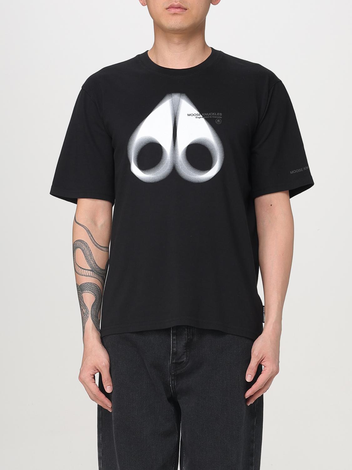 Shop Moose Knuckles T-shirt Men Color Black In Schwarz