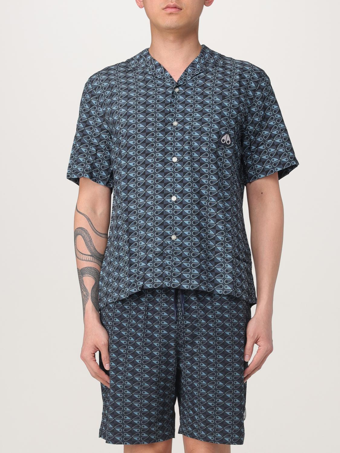 Shop Moose Knuckles Shirt Men Color Navy