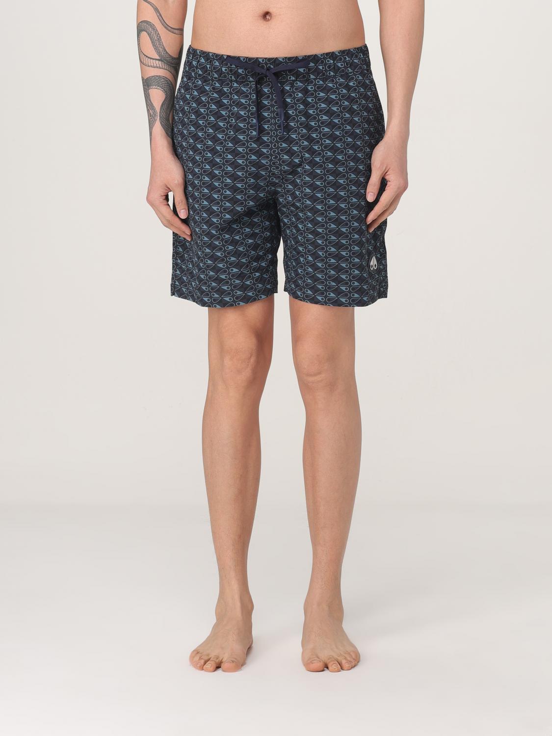 Moose Knuckles Monogram Swim Shorts In Navy