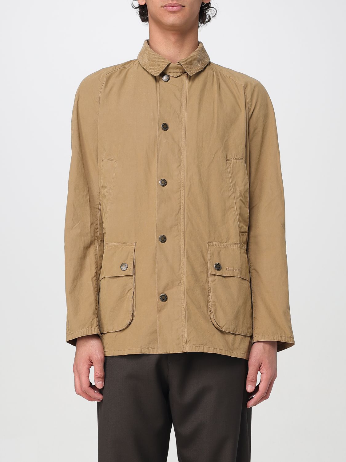 Shop Barbour Jacket  Men Color Dove Grey In Taubengrau