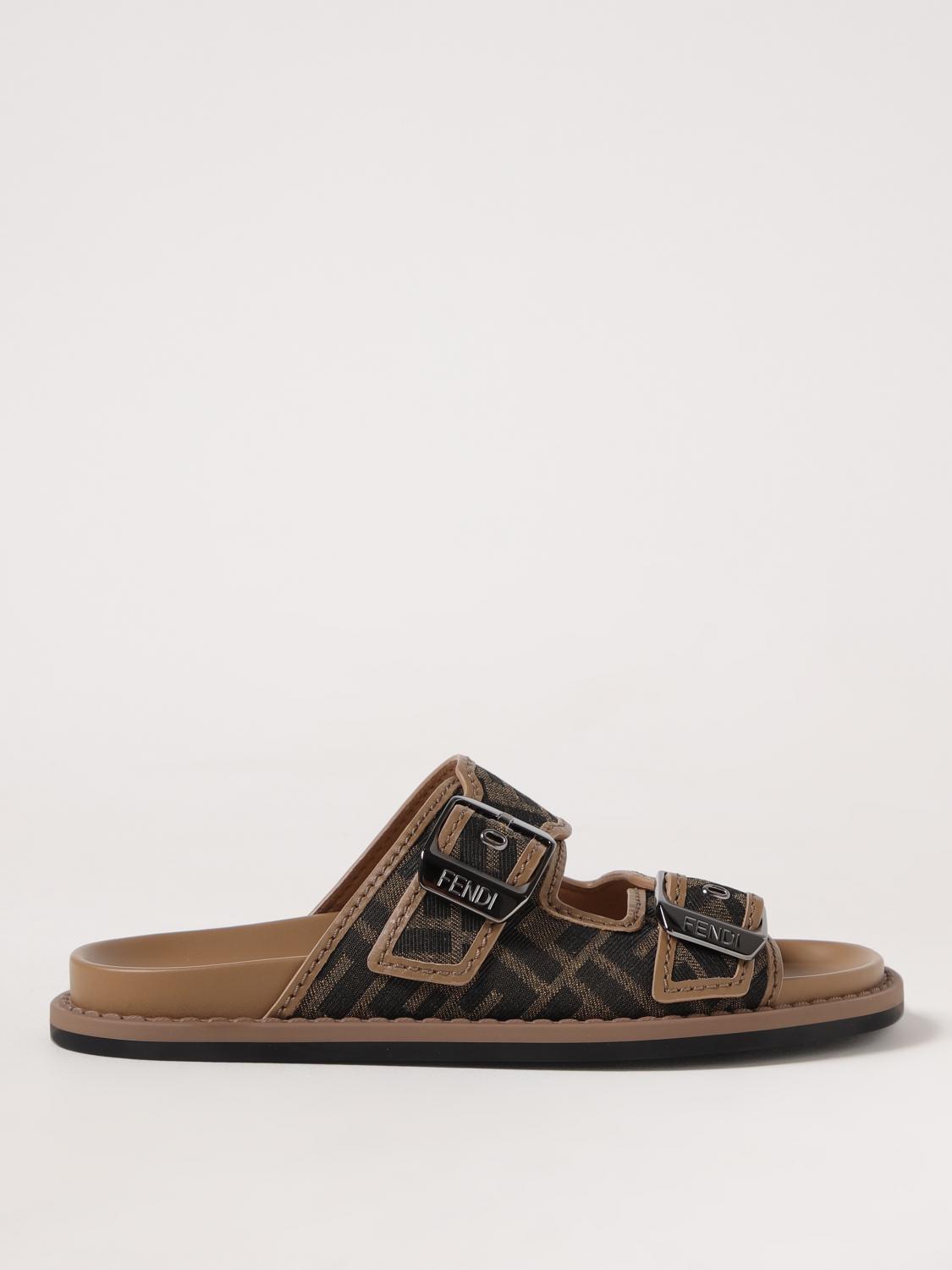 Sandals FENDI Men color Tobacco