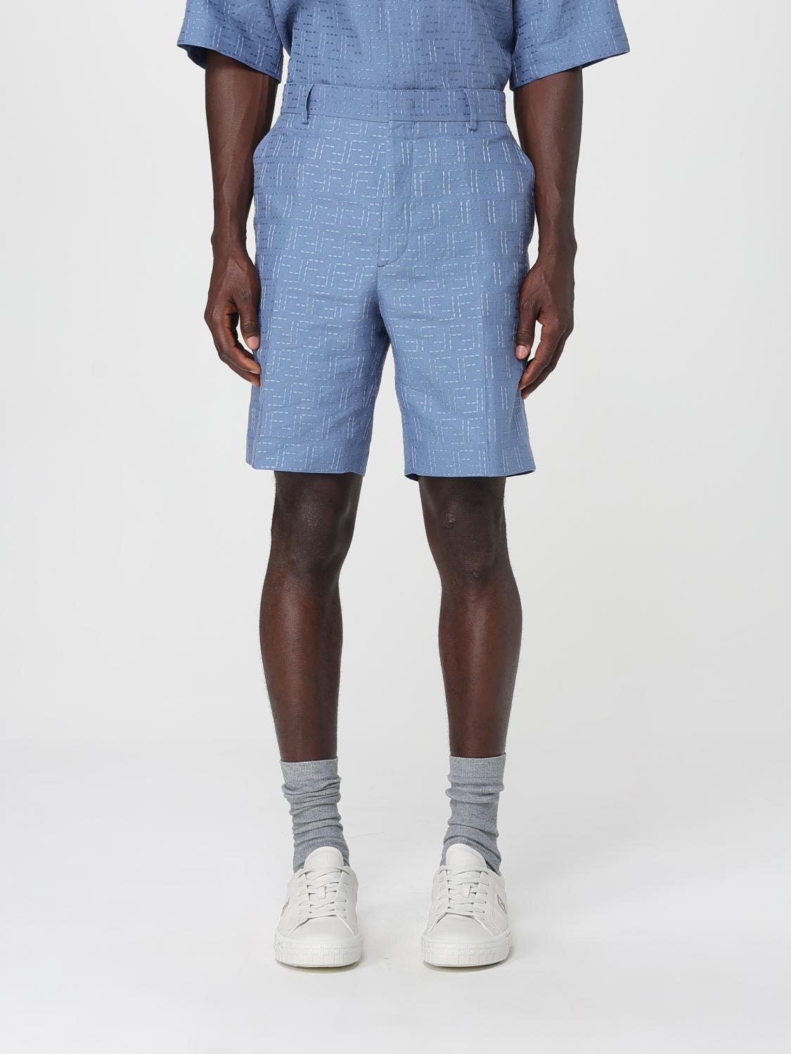 Fendi Ανδρών Gnawed Blue Shorts Men Color