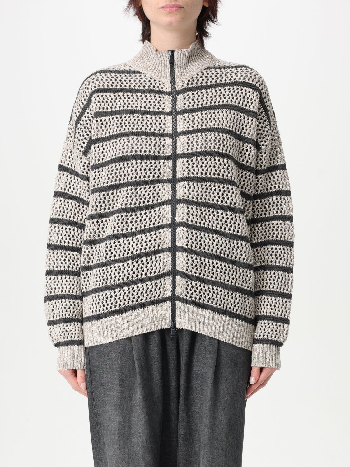 Brunello Cucinelli Cardigan In Beige