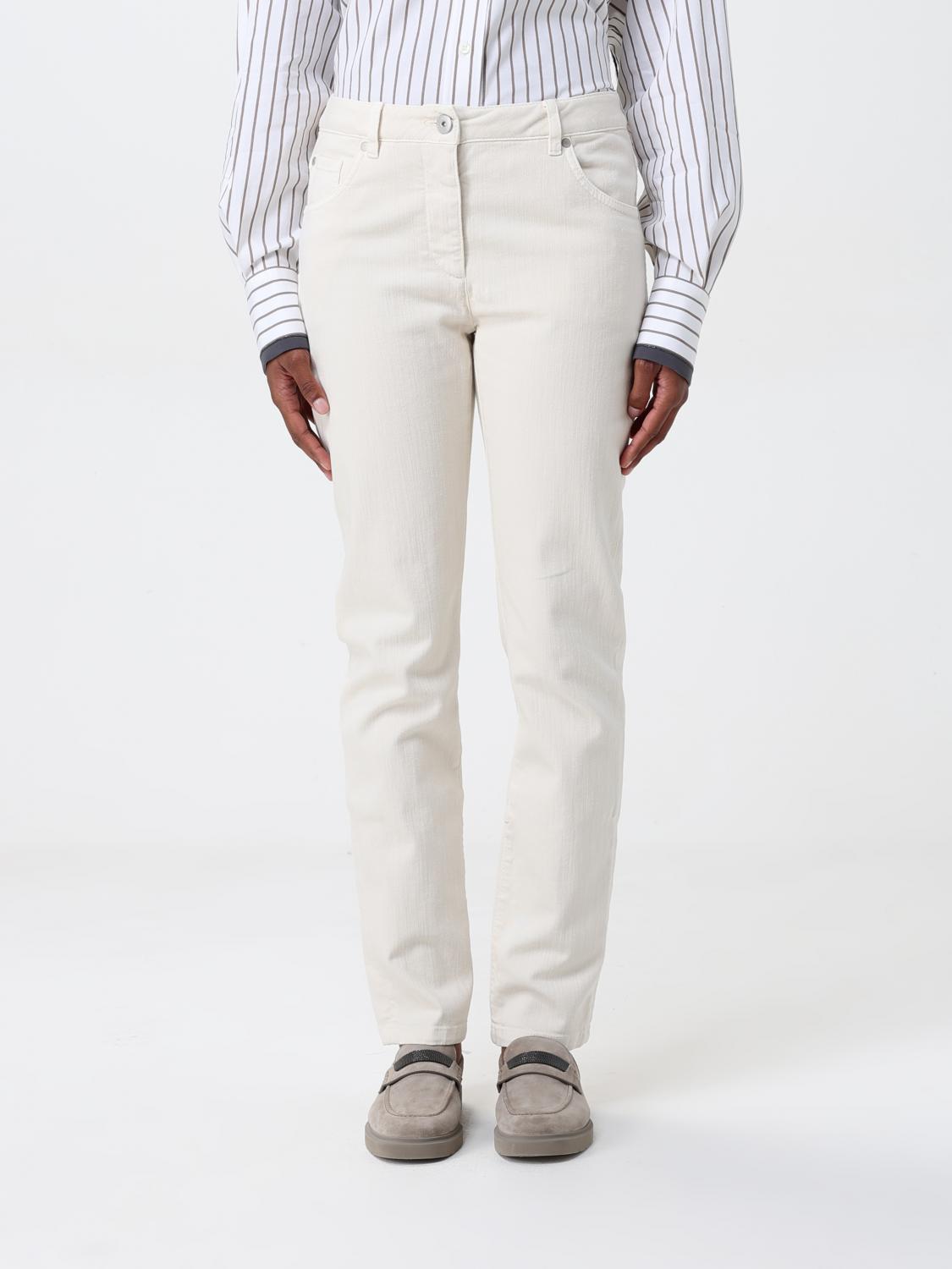 Brunello Cucinelli Hose Damen Farbe Yellow Cream In Yellow Cream