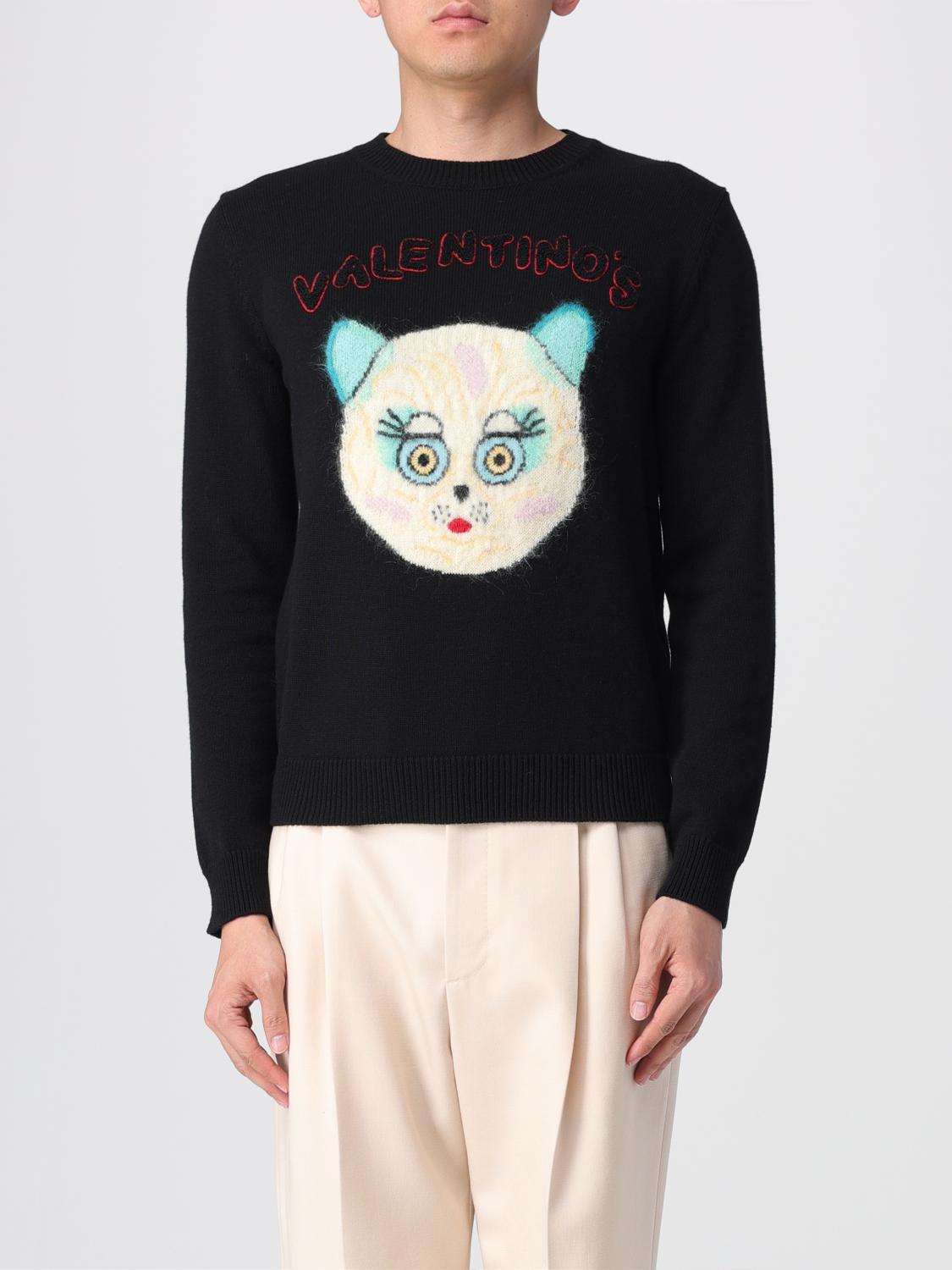 Valentino Garavani Sweater With Le Chat De La Maison Patch In Black
