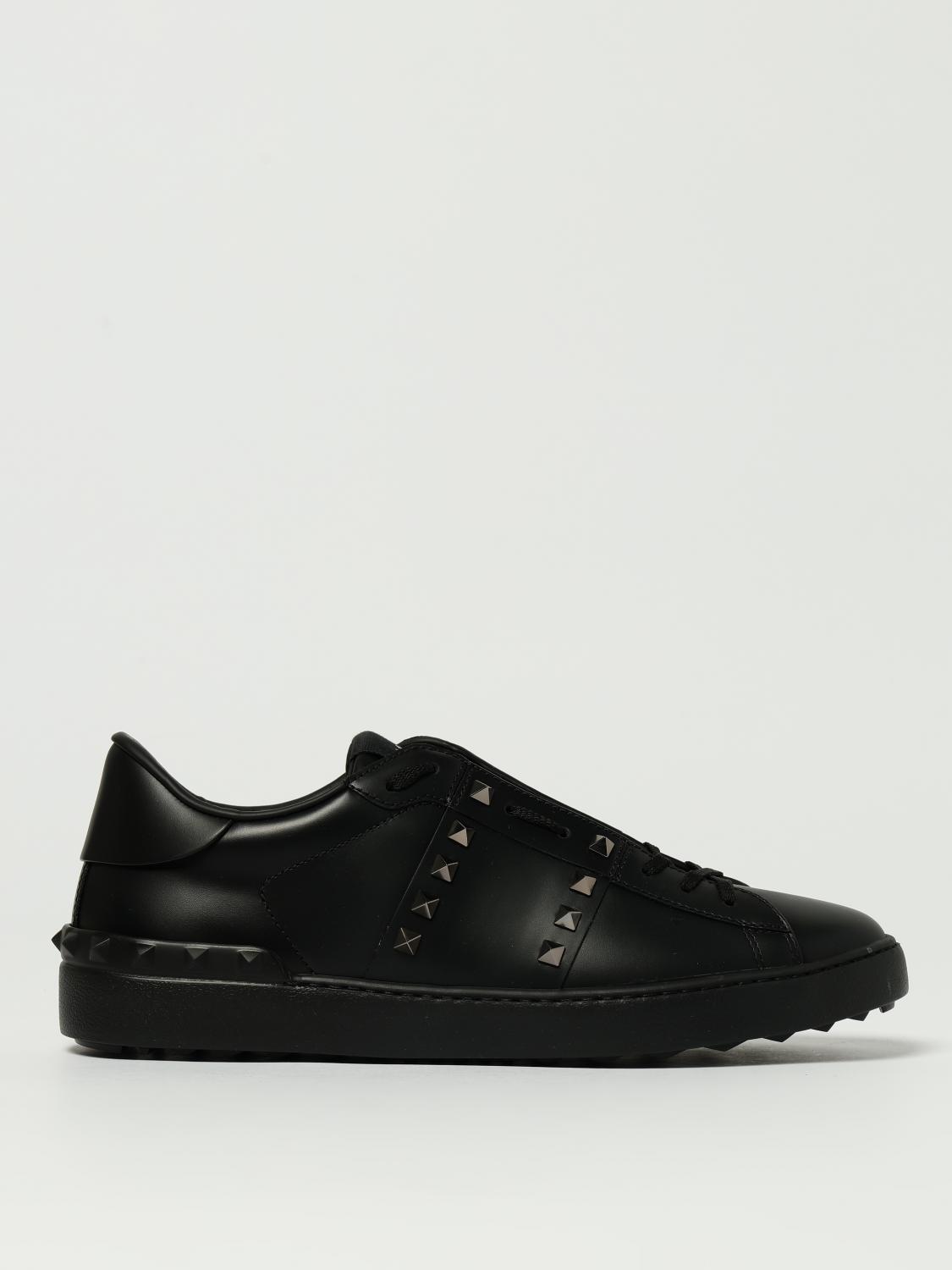 Valentino Garavani Rockstud Untitled Sneaker In Calfskin Leather In Black