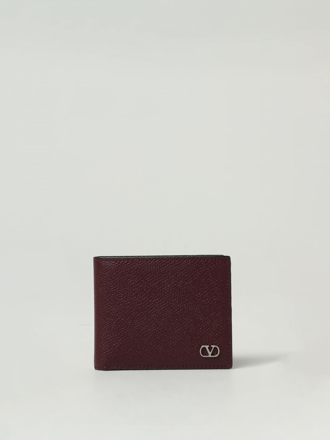 Valentino Garavani Vlogo Signature Bifold Leather Wallet In Brown