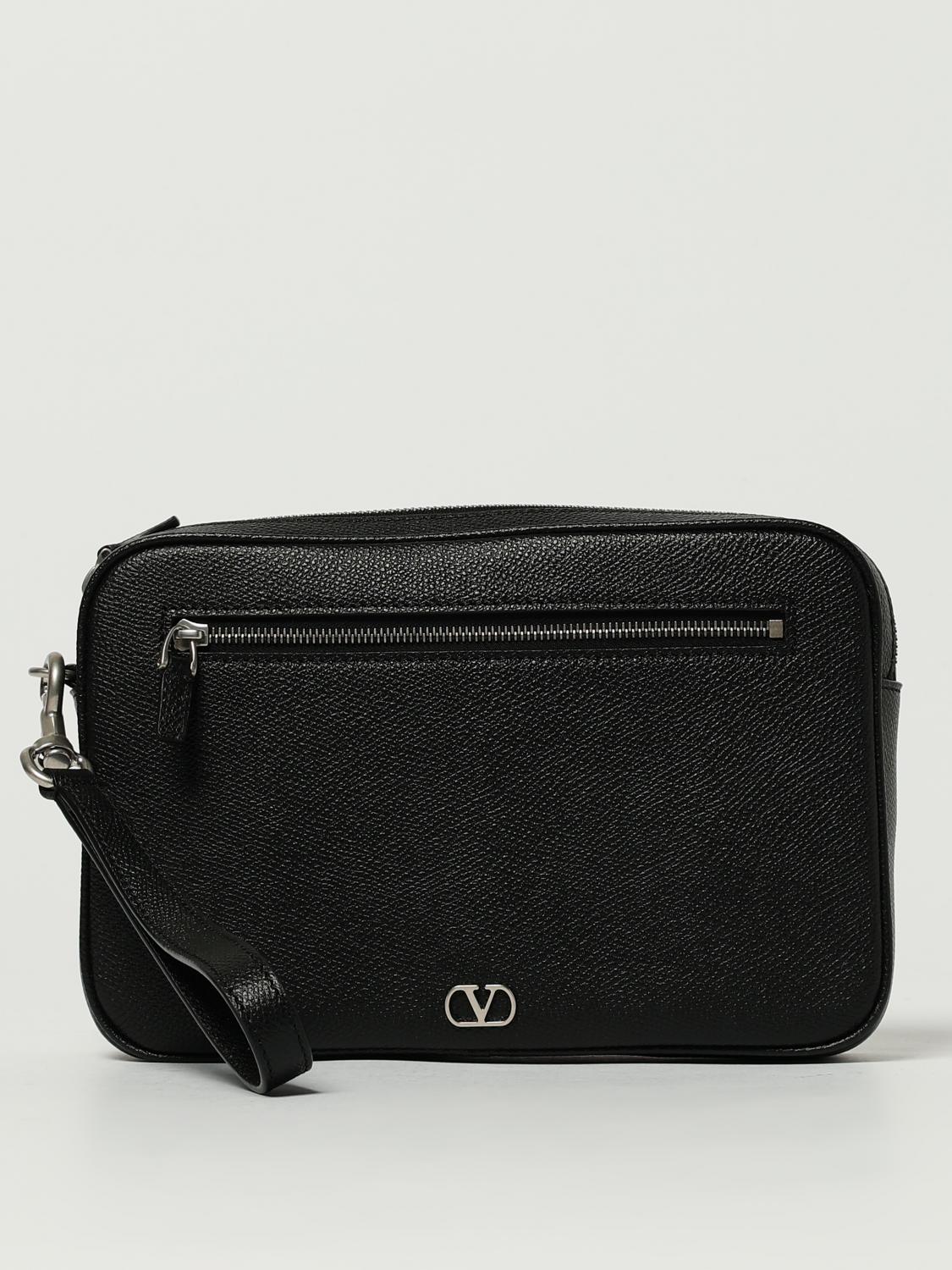 Valentino Garavani Vlogo Clutch Bag In Black
