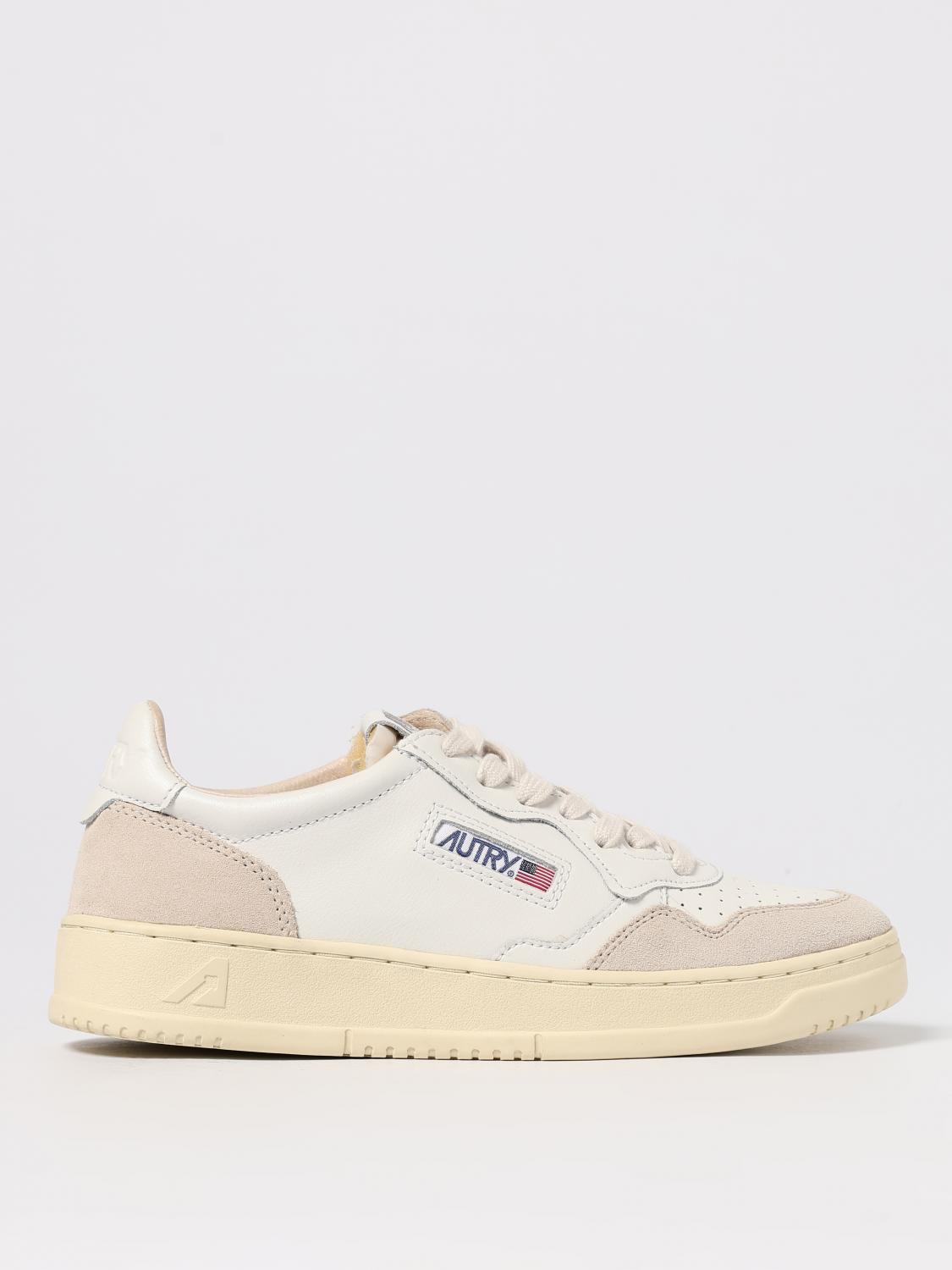 Autry Medalist Low Leather Suede Sneakers In White