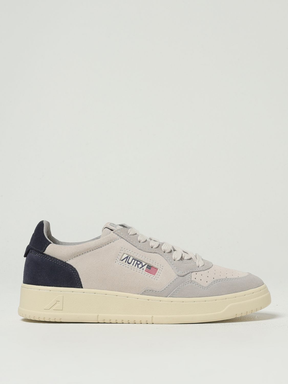 Autry Low-top Sneakers With Suede And Leather Accents In Gray