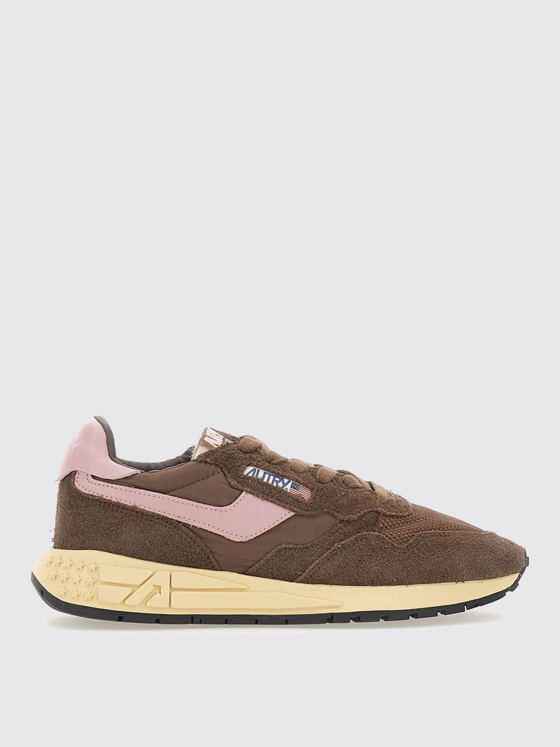Autry Retro-inspired Brown Suede Sneakers With Chunky Sole In Brown