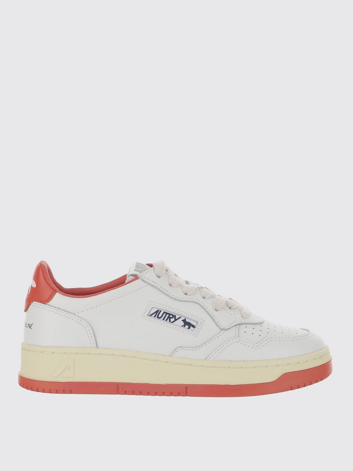 Autry Medalist Low Kitsune Wht Red In Pink