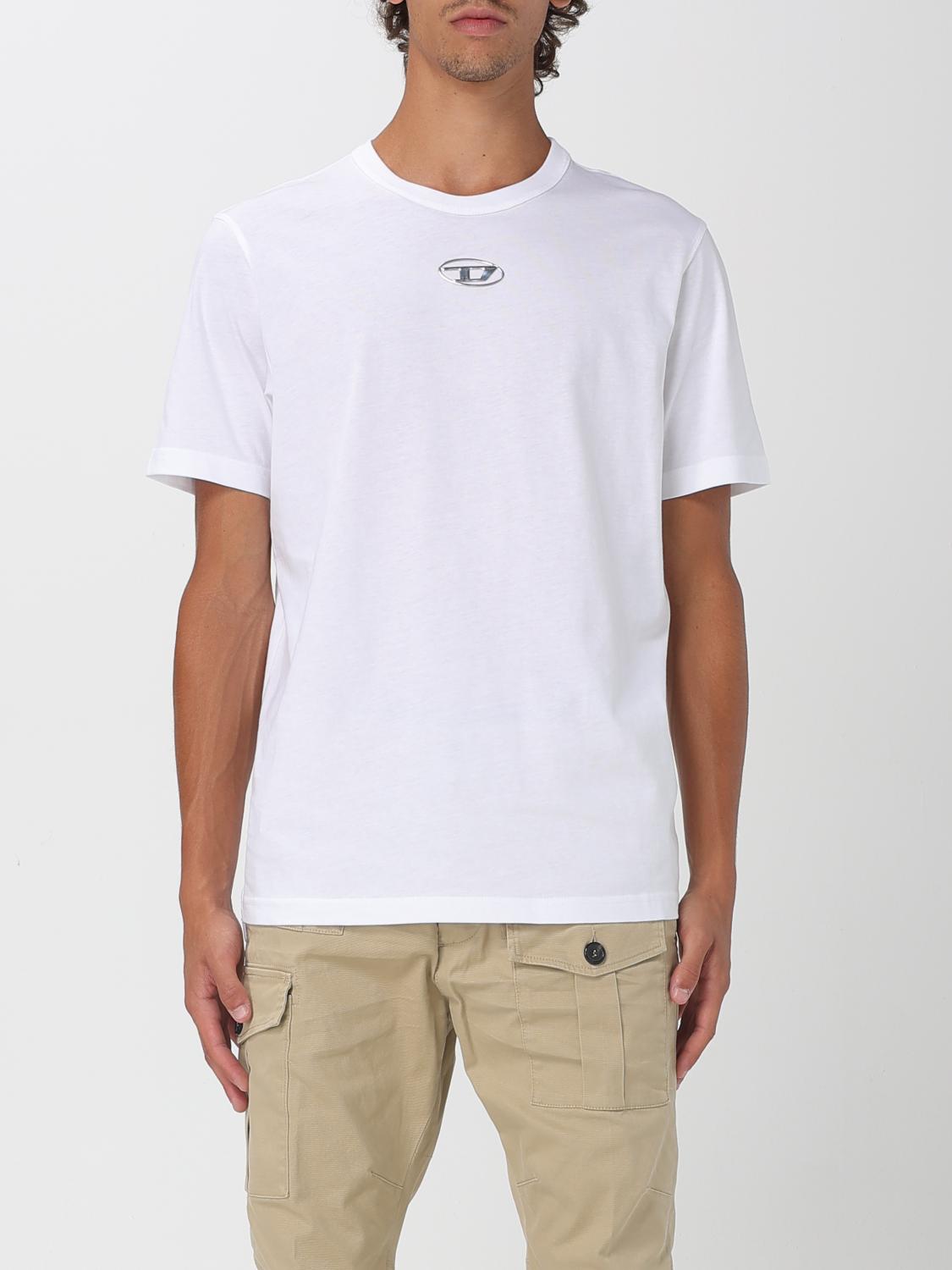 Diesel Ανδρών Άσπρο T-Shirt Men Color