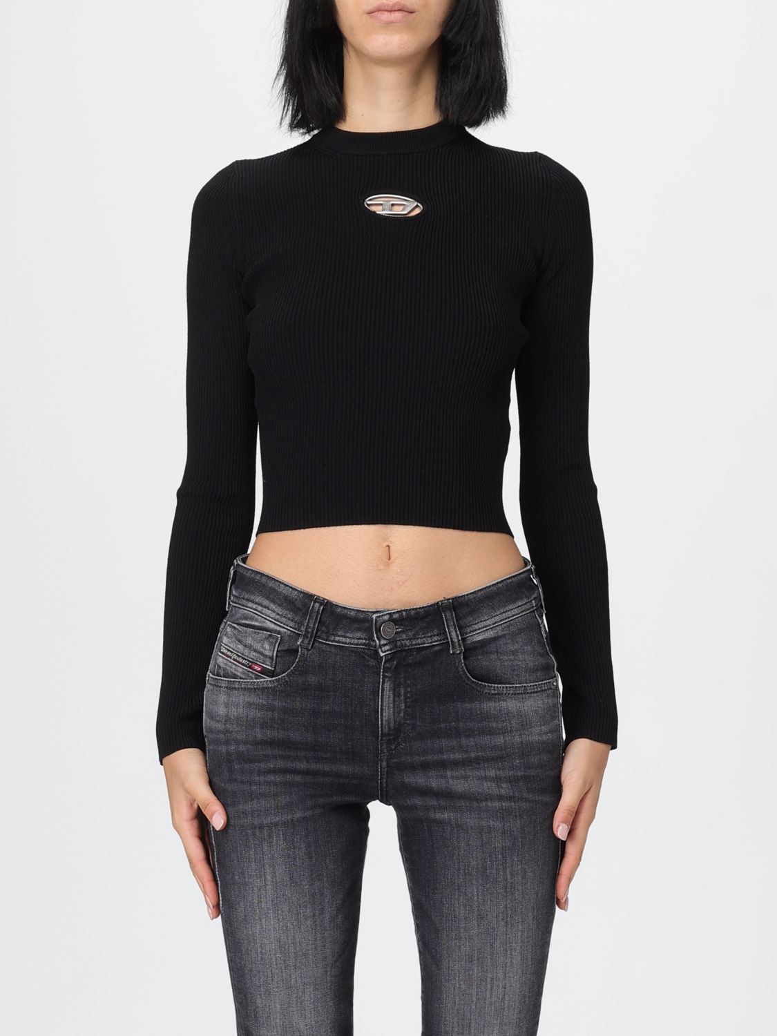 Diesel Sweater  Woman Color Black In Black
