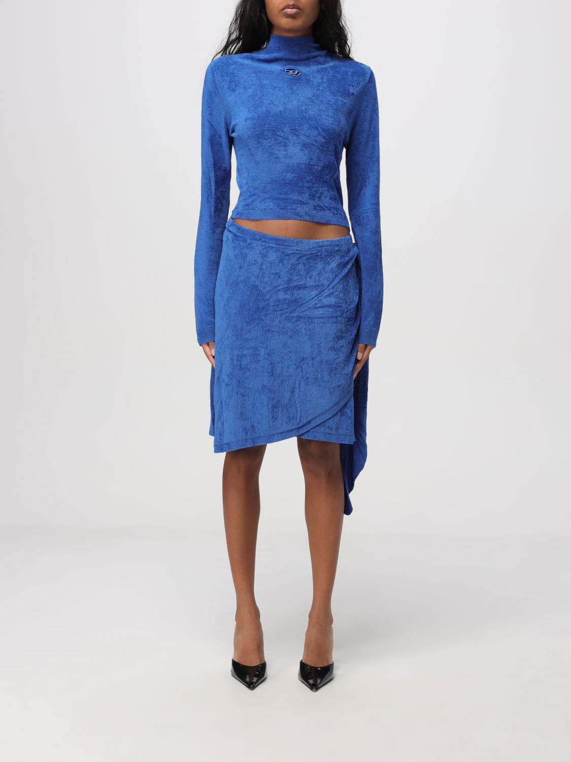 Diesel Dress  Woman Color Brown In Blue