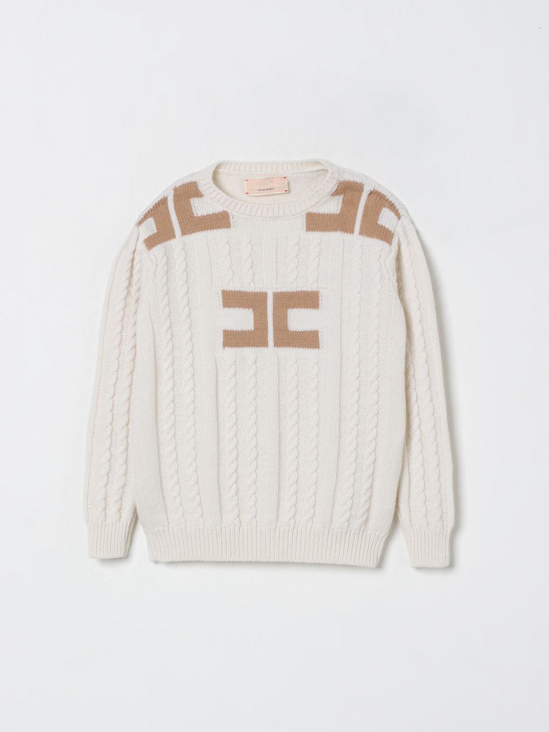 Elisabetta Franchi La Mia Bambina Sweater Kids Color Ivory In White