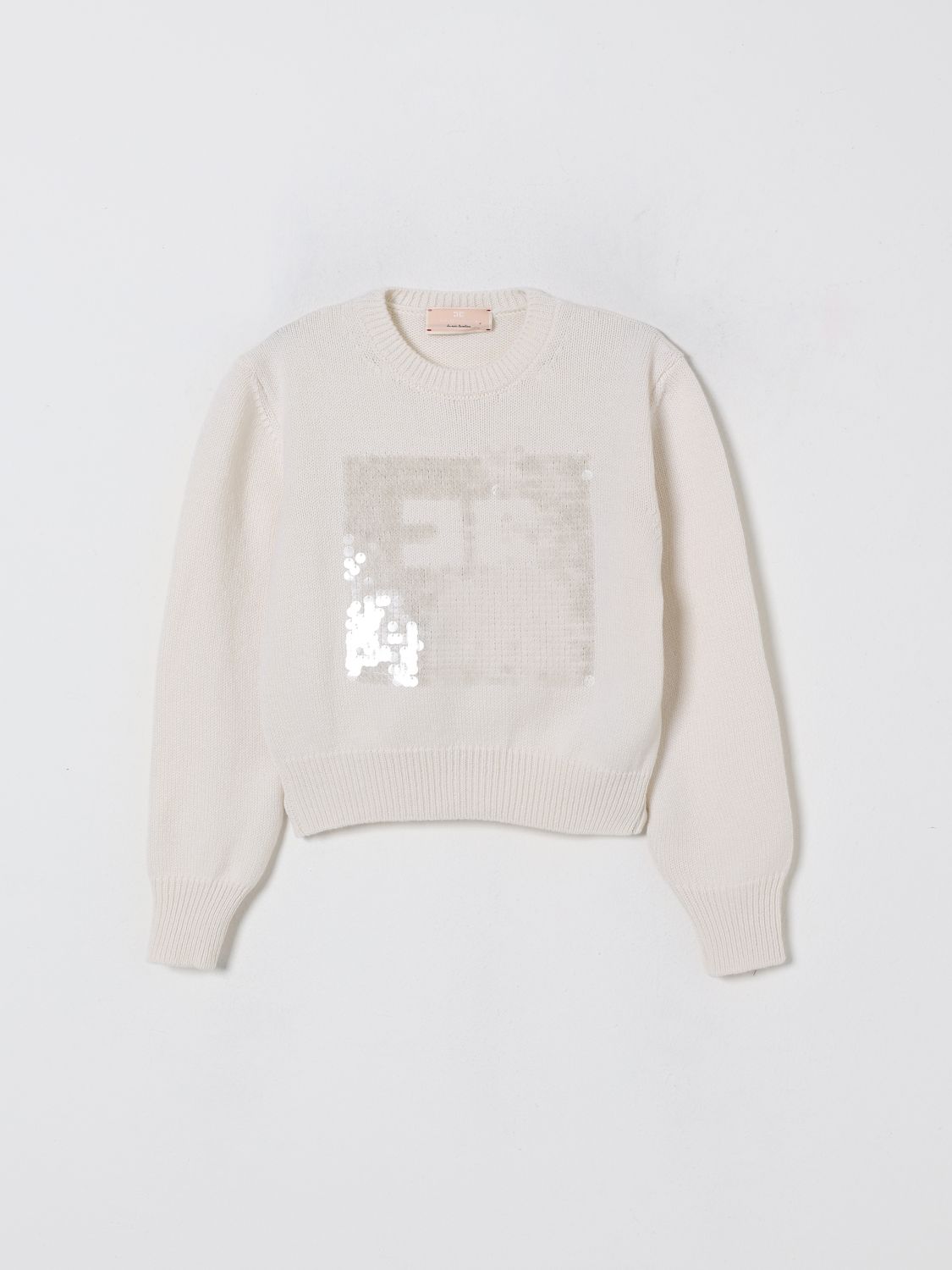Elisabetta Franchi La Mia Bambina Sweater Kids Color Ivory In White