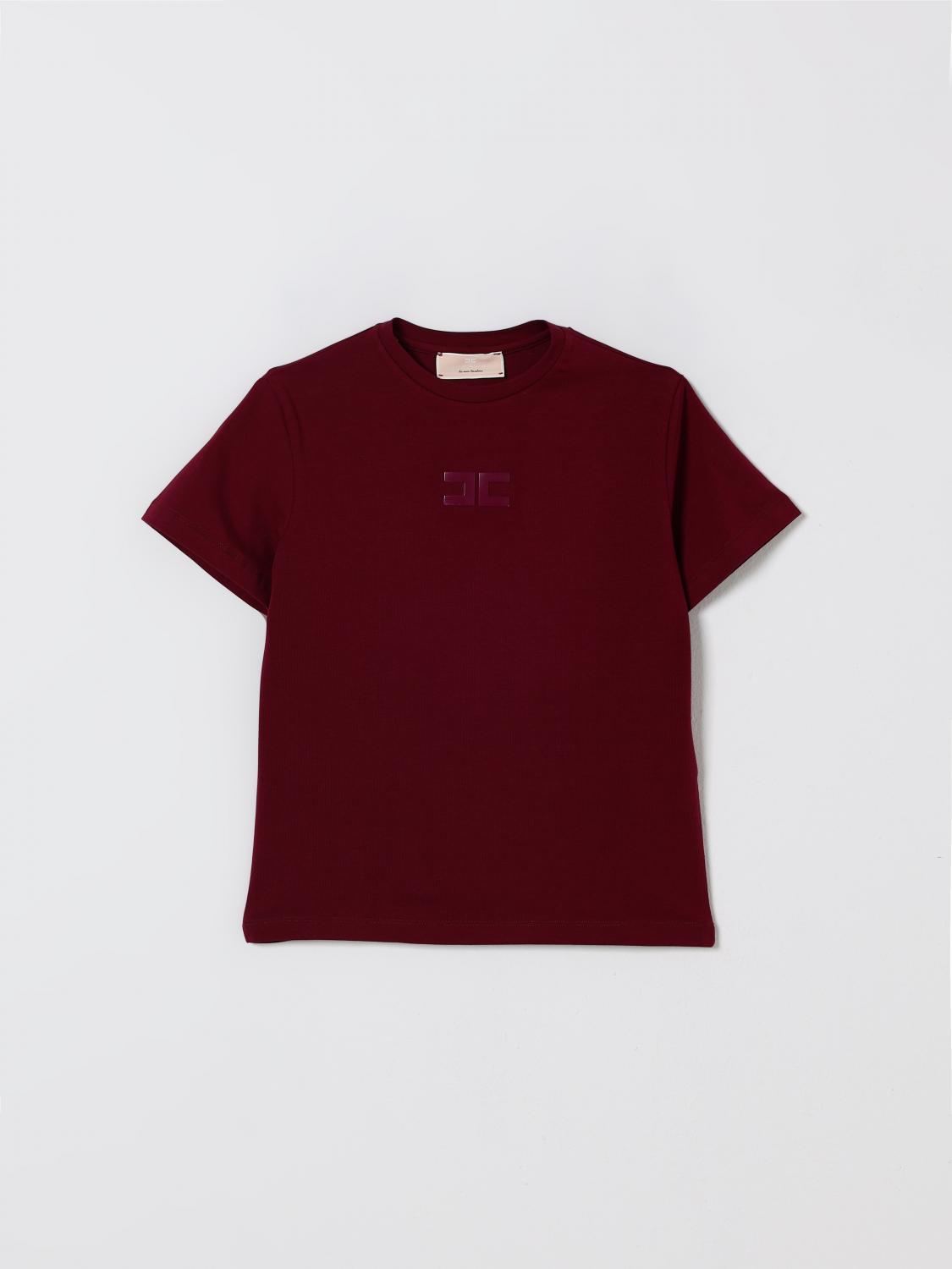 Elisabetta Franchi La Mia Bambina T-shirt Kids Color Burgundy In Burgundy